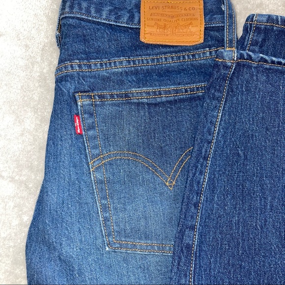 Levi's Wedgie Button Fly Medium Dark Wash Jeans 29 - Picture 3 of 10
